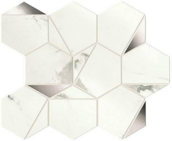 Мозаика Marvel Statuario Supremo Platino Hex Shiny (A4WV) 