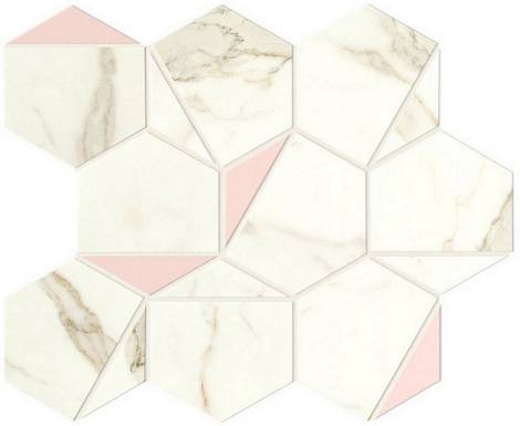 Мозаика Marvel Calacatta Prestigio Rose Hex Silk (A4WS)