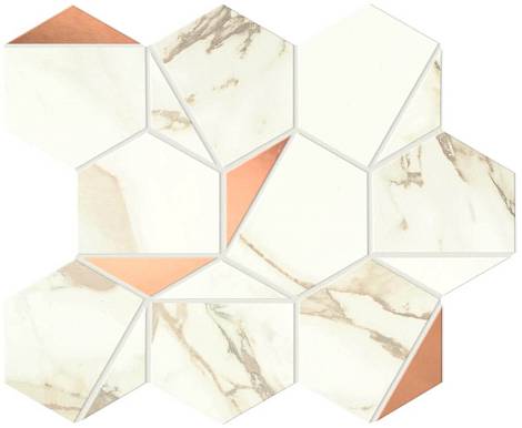 Мозаика Marvel Calacatta Imperiale Gold Hex Shiny (A4WW)
