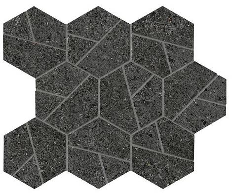 Мозаика Boost Stone Tarmac Mosaico Hex (A7C2)  