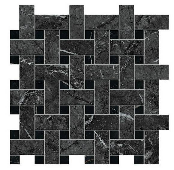 Мозаика Marvel Grigio Intenso Basket Weave Matt (AOVK)