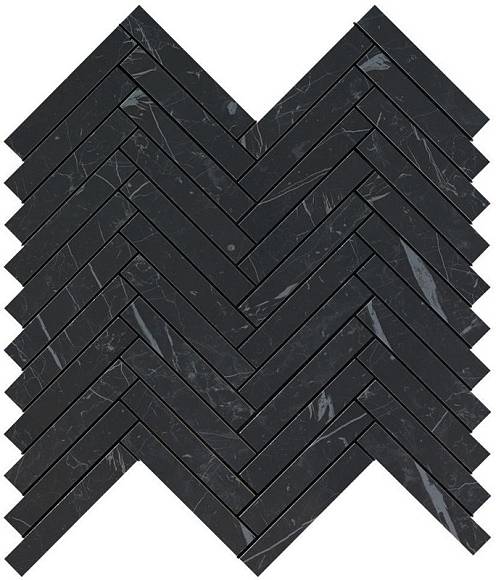 Мозаика Marvel Nero Marquina Herringbone Wall (9SHN) 